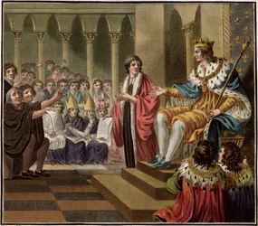 Ludwig XII. (1462-1515) zum Vater des Volkes erklärt, graviert von Jean Baptiste Morret, 1789